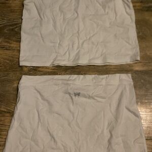 Women's White Bandeau Bra Set